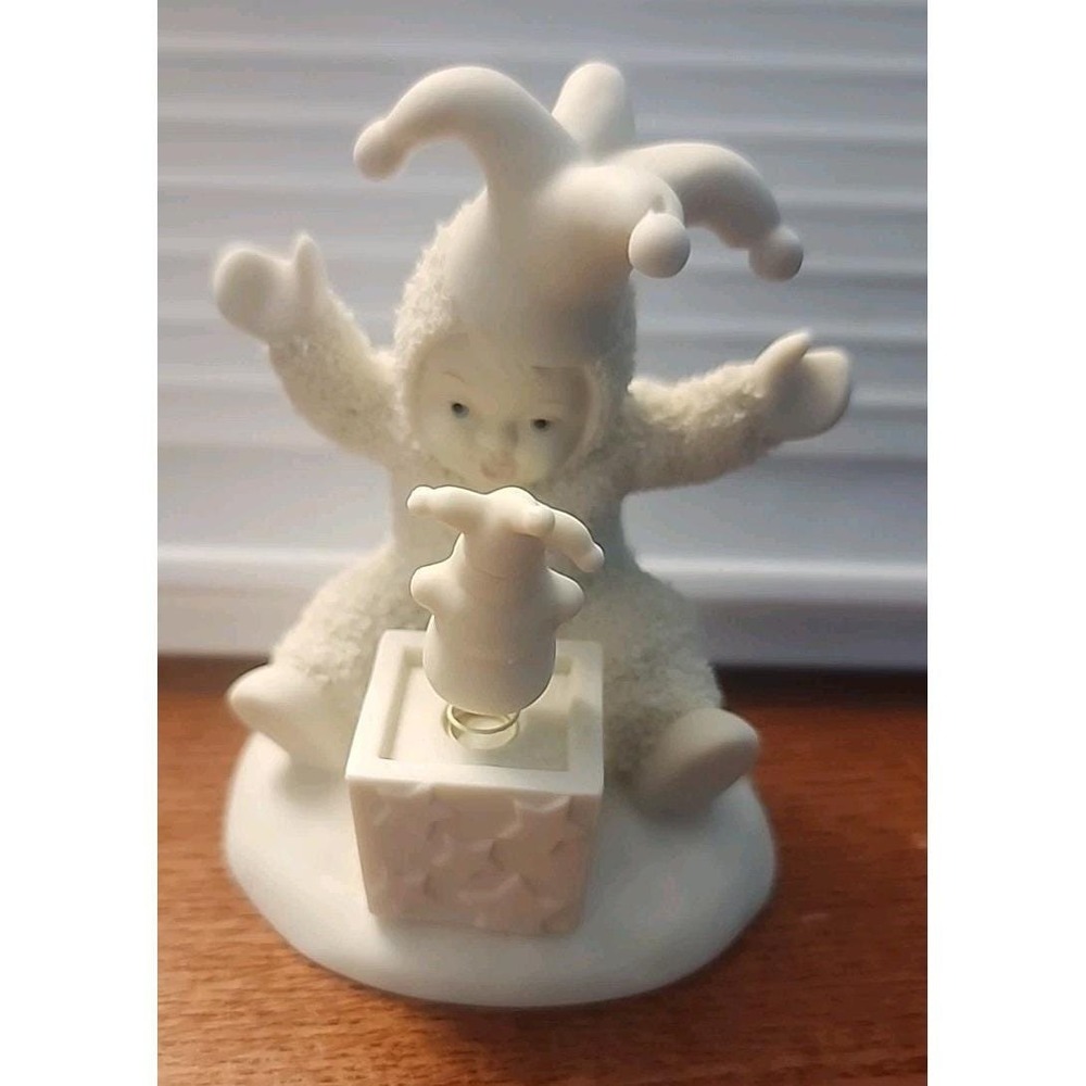 Dept 56 Snowbabies Pop Goes The Snowman Holiday Figurine 4" Tall VTG 2000